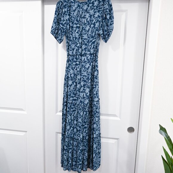 Faherty Small Floral Orinda Maxi Dress with Tie Waist - Picture 5 of 9